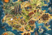 design creative map illustrations for marketing and ads