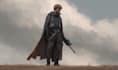 design futuristic sci fi characters and galaxy