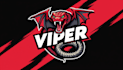 design super red viper mascot logo with express delivery