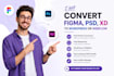 do figma to webflow, psd to wordpress or xd to html static website