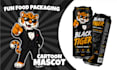 create fun food packaging with custom cartoon mascot