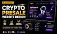 design modern crypto presale website for meme coin token launch