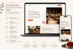 design a modern restaurant landing page with booking and menu