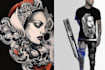 create custom cyber sigil tattoo illustration