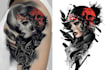 draw custom music tattoo illustration