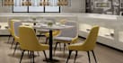 create restaurant interior, scenes 3d model, cozy dining space, neutral color
