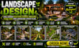 create modern landscape design for backyard, front yard, garden and orchard
