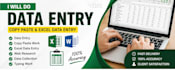 do accurate data entry, data collection, copy pest, excel and web research