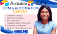 setup airtable database CRM airtable automation airtable interface softr webapp