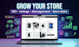 manage and grow your ecommerce store to increase sales and performance