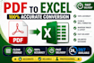 convert PDF to excel accurately with clean formatting discount for first 10