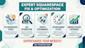 fix squarespace issue, SEO, speed, design error and  improve performance