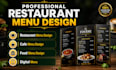 design restaurant and cafe menu