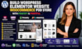 build wordpress elementor website design woocommerce printify printful pod store