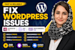 fix wordpress issues, wordpress bug fix, woocommerce fix, elementor and divi
