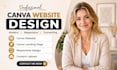 do canva website design canva landing page canva   portfolio website in canva