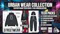design professional streetwear tech packs and urban clothing collections