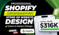 design redesign shopify store, build shopify website or dropshipping store
