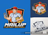 make cartoon delivery courier service guy mascot logo