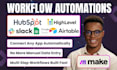 integrate make com automation hubspot crm airtable google sheets slack workflows