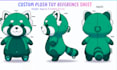 design custom plushie reference sheet stuffed amimal character ych concept