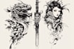 made a character traditional tattoo art