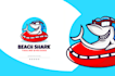 design professional boat, beach logo