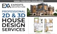 design professional 2d floor plans and 3d realistic house elevations