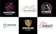 design tech crypto technology cyber security and cloud logo