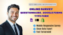 design online survey, questionnaire using jotform, typeform, and google forms