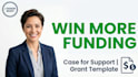 write nonprofit case for support, donor pitch deck and grant ready template