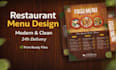 do restaurant menu, digital menu flyer, trifold brochure,TV menu