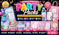create custom printable party packs birthday invitation flyer design