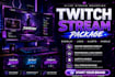 design professional animated twitch overlay logo and stream package