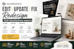 edit squarespace website design, update clone fix squarespace website redesign
