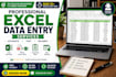 do accurate data entry, excel, copy paste and web research