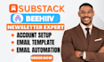 substack setup substack newsletter design podcast setup substack account