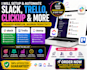 setup slack workspace trello clickup automation project management airtable