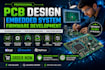 do pcb design, schematic, layout routing, circuit kicad, diptrace, gerber, bom