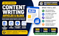 write high quality SEO content writting, article writting, blog writting