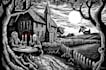create stunning linocut or woodcut style illustrations