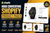 design high converting shopify product pages