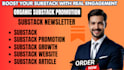 do substack promotion, growth and write substack articles