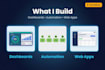 build a custom web app dashboard or automation system for you
