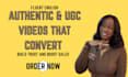 create authentic ugc testimonial videos and spokespersonads that convert