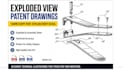 create exploded technical patent drawings to show parts and function
