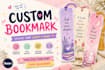 design premium and printable bookmarks in 24 hours