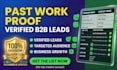 do targeted b2b lead generation, linkedin lead generation, email list building