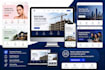 create a responsive HTML CSS landing page website