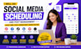 do social media schedule posting via instagram facebook tiktok content planner